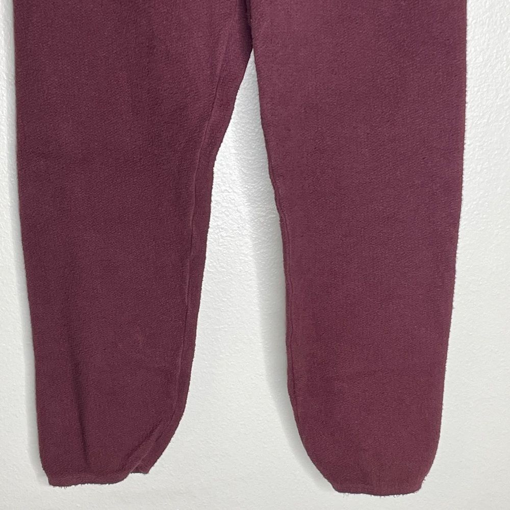 Monrow Teddy Fleece Slouchy Sweatpants Merlot Size Medium New - Picture 6 of 16